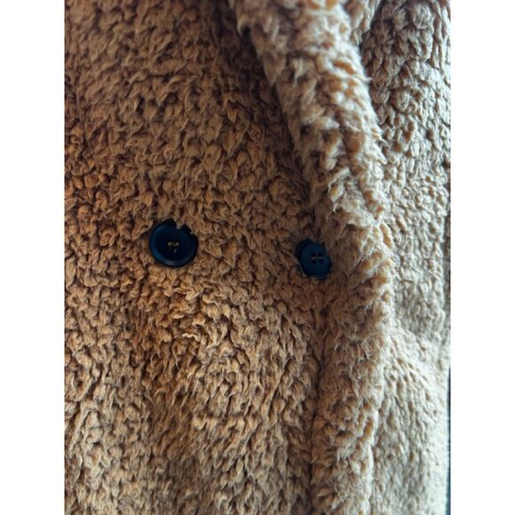 Pretty Garden Women's Knee Length Teddy Bear Fleece Coat with Hood Size L - Picture 10 of 10
